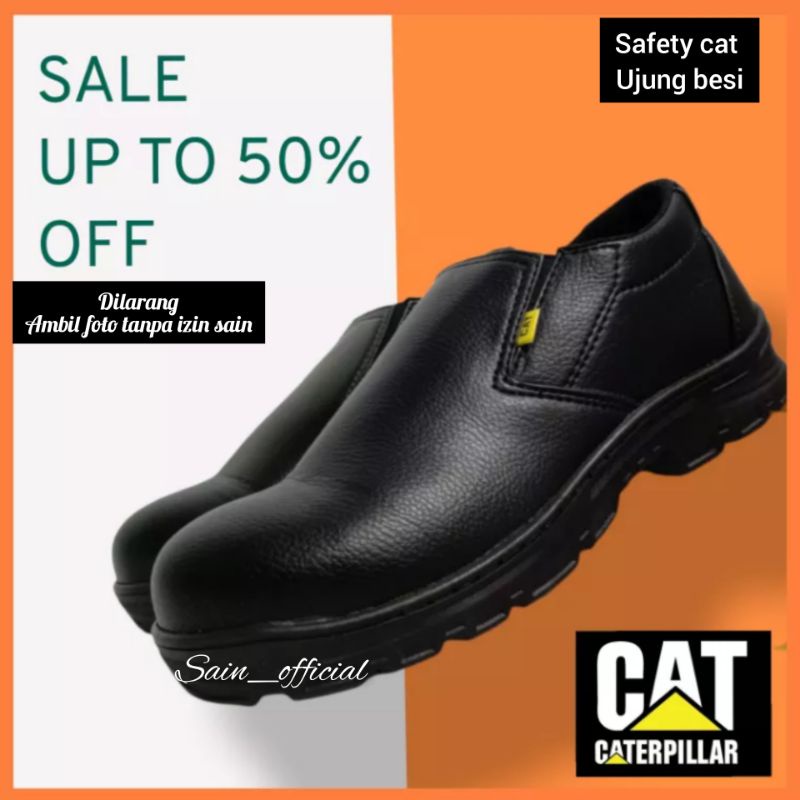 Safety Shoes Cat Slip On Men's Safety Shoes Iron Toe Shopee Singapore