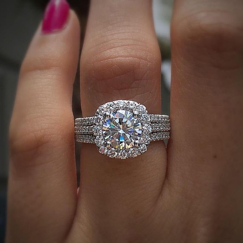 Wedding ring deals cubic zirconia