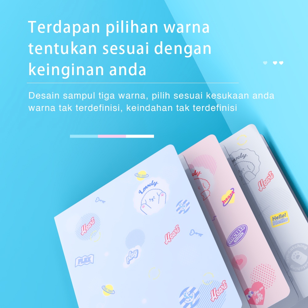 Deli Display Book / Map File Dokumen A4 30/60/80 Halaman Warna Pastel 7267X 72495 - Gambar 2
