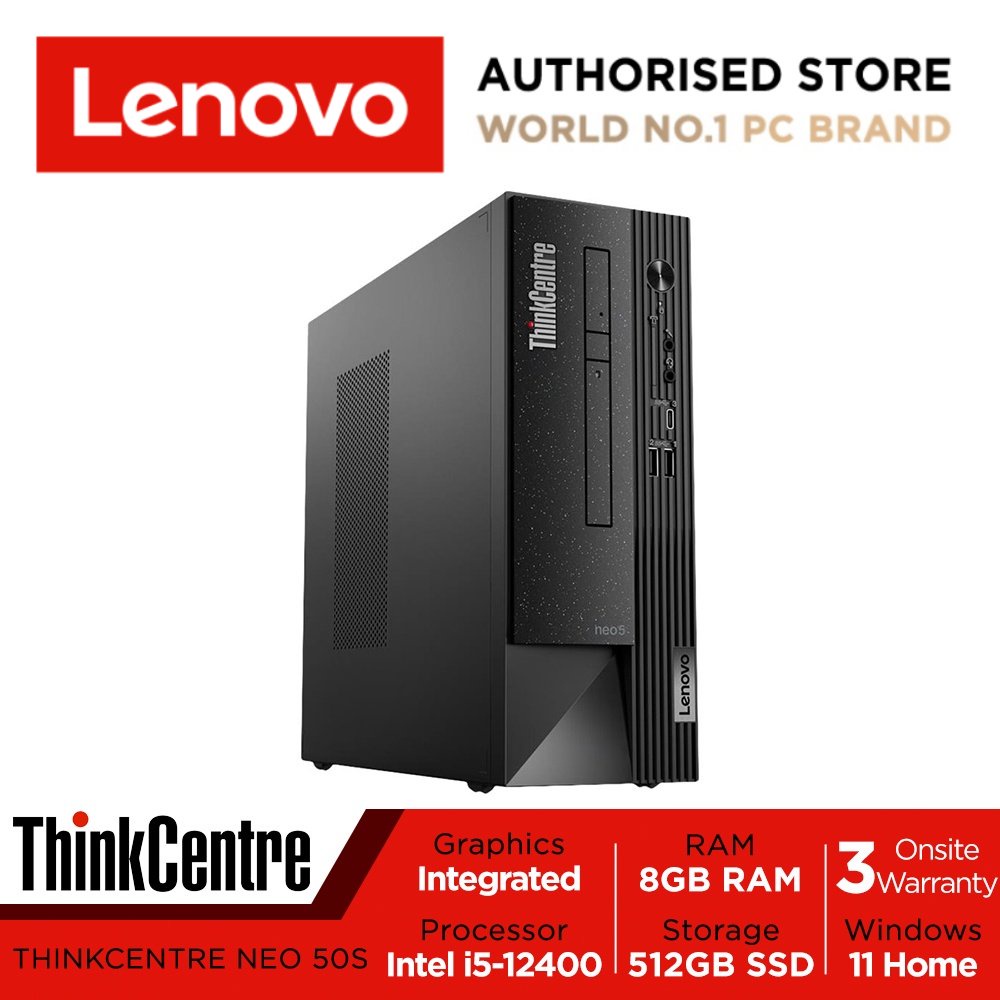 [Free 16GB Ram] Thinkcentre Neo 50s | 11SXS01B00 | i5-12400 | 16GB DDR4 | 512GB SSD | Win11 Home | 3Y Warranty