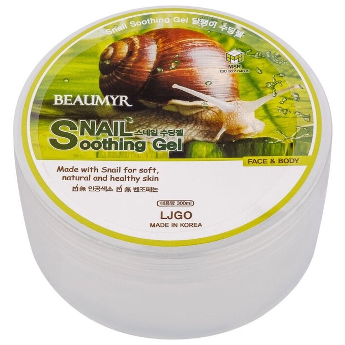 BEAUMYR Snail Mucus Soothing Gel 300ml | Shopee Singapore