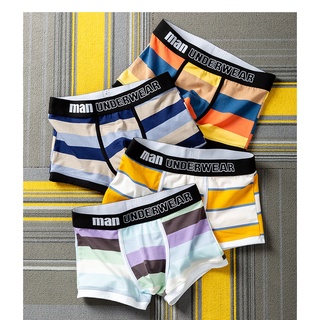Four Pieces] Men's Underwear Big Boys Boxer Briefs Pure Cotton