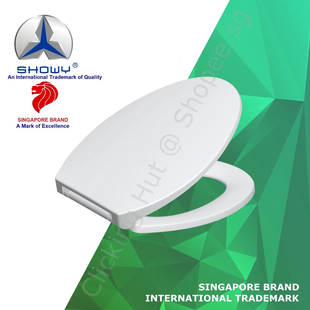 [SG LOCAL SELLER] SHOWY "LUXI" Soft Close Toilet Seat And Cover (A