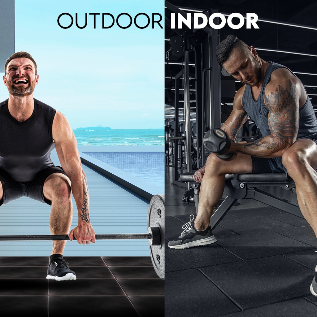 Vigor Fitness Gym Floor Mat Carpet (50cm x 50cm x 1.5cm x 4 Pcs ...