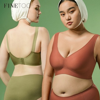 Finetoo Women Sport Bras Lace Plus Size Bralette Backless Seamless