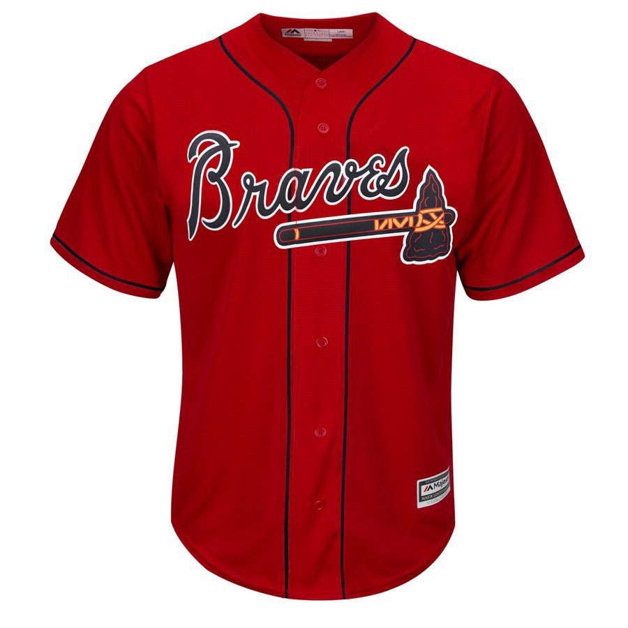 Mens Atlanta Braves Baseball Jerseys White Grey Red Navy Shopee Singapore