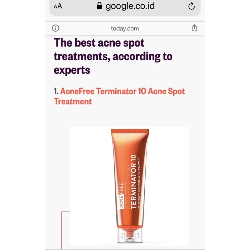 AcneFree USA Terminator 10 Acne Spot Treatment (Acne Medication ...