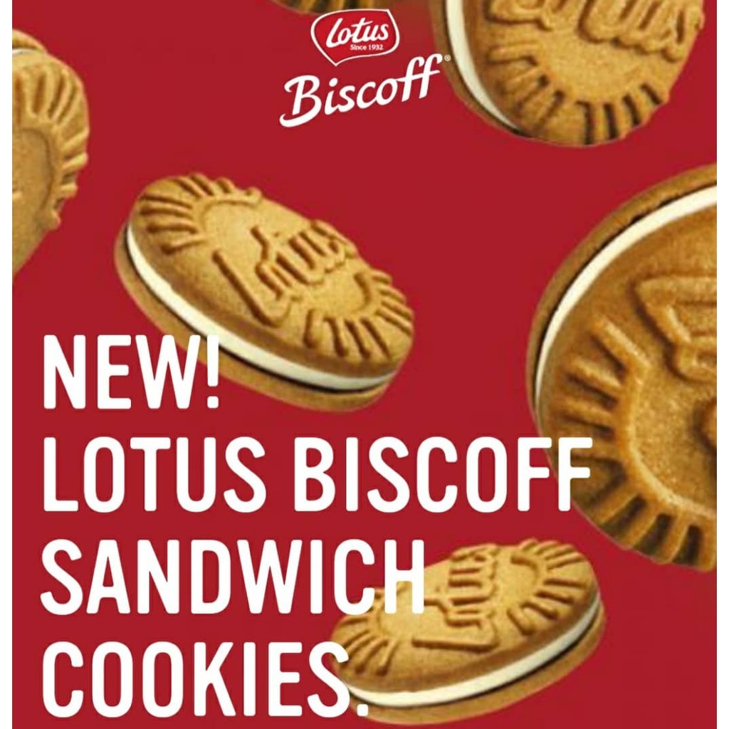 LOTUS BISCOFF SANDWICH BISCUITS COOKIES 15'S (150G) ( VANILLA / MILK