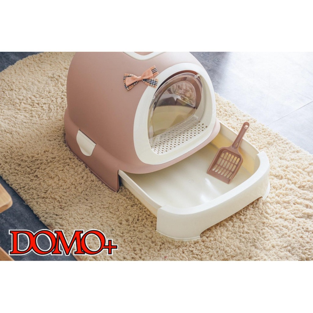 DOMO+ Cat Litter Box Space Capsule Extra Large/ Cat Sand Litter Box