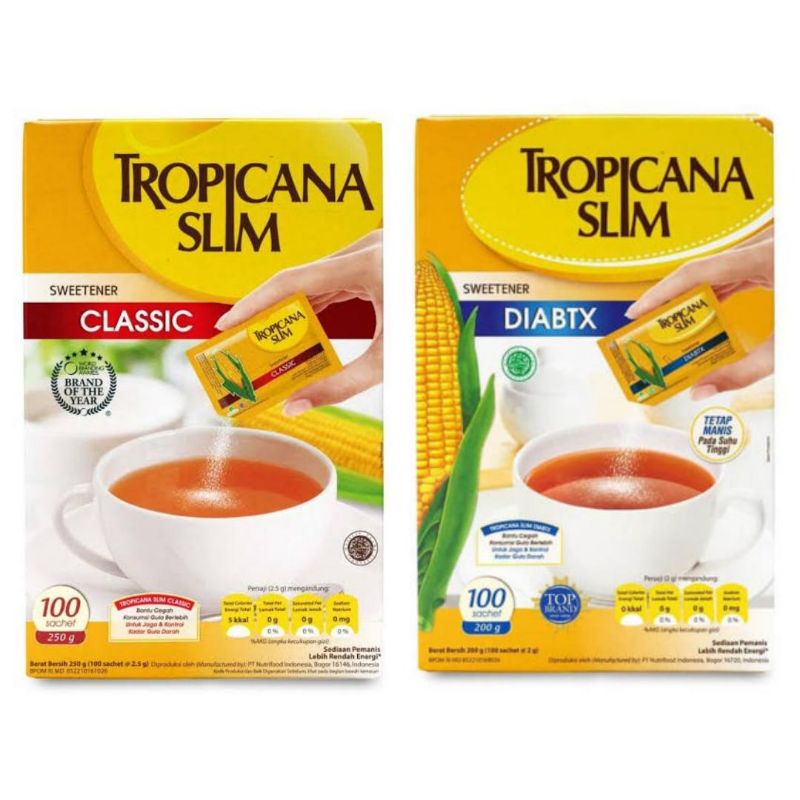 Ts Tropicanaslim Tropicana Slim Sugar Classic Diabtx Sugar Contents 100