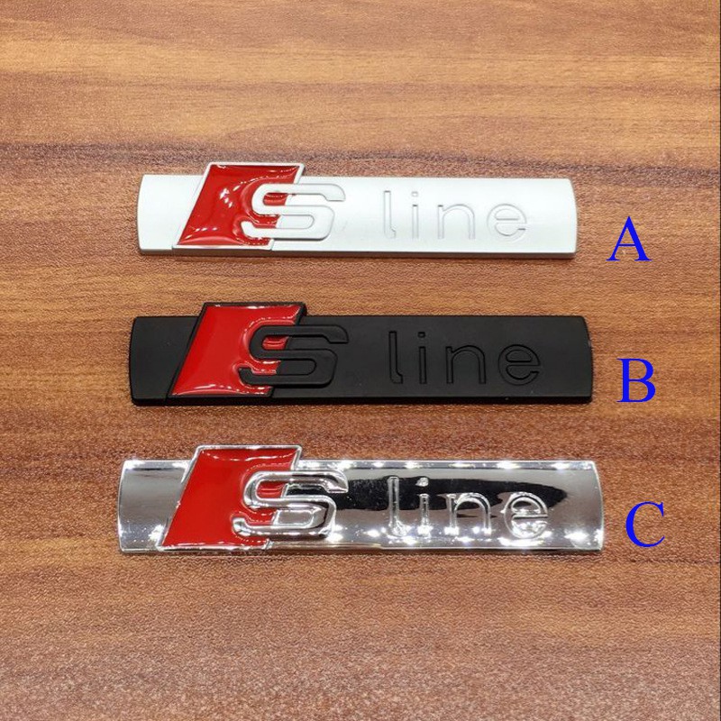 1 X Metal S line Letter Car Side Rear Trunk Emblem Sticker Badge Decal ...