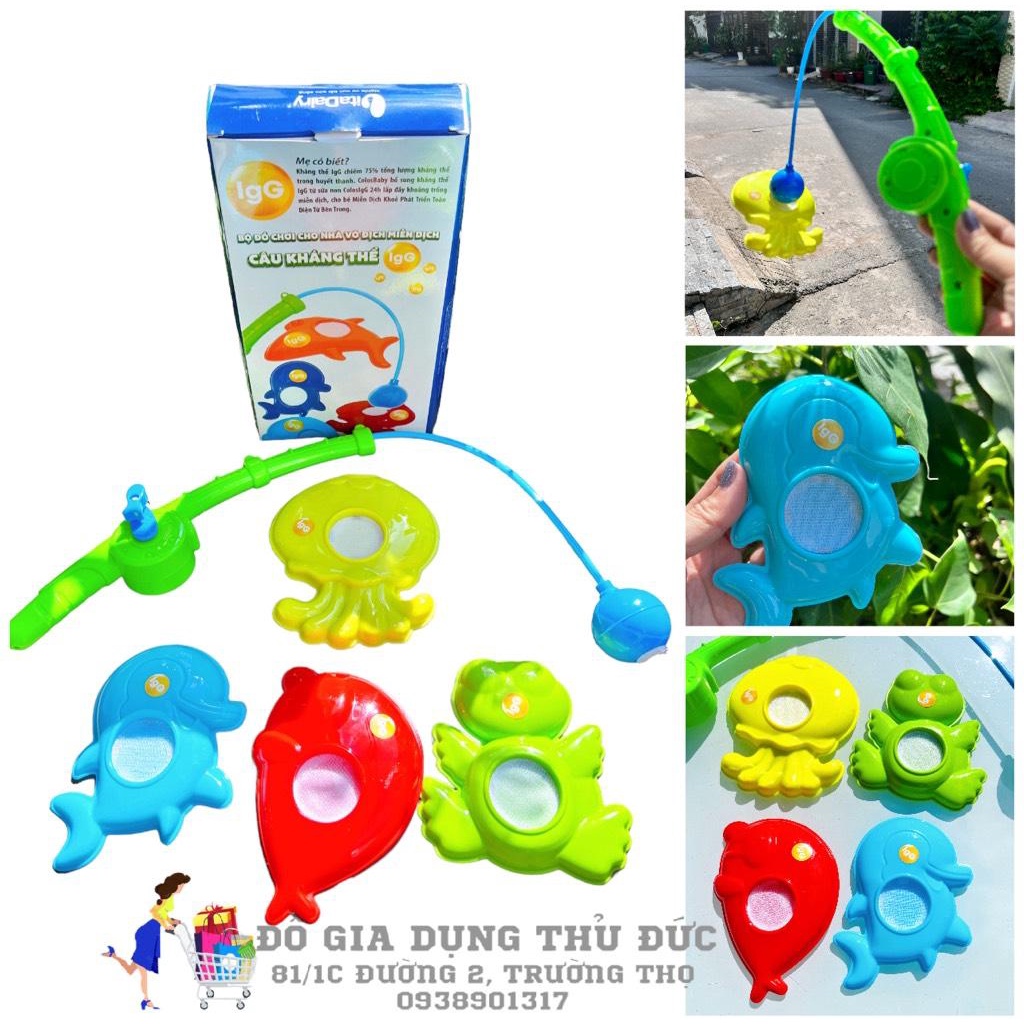 Mini Plastic Fishing Set Includes 1 Fishing Rod And 4 Fish For Babies