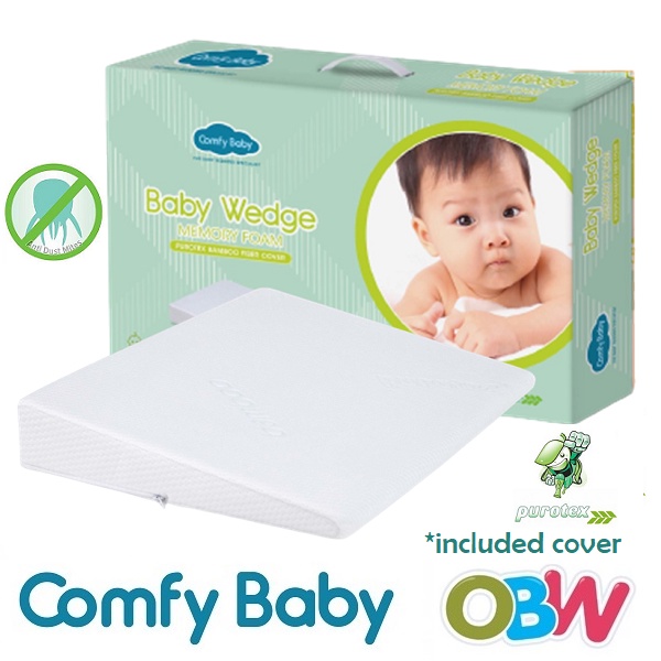 Comfy Baby Cooling Purotex Baby Wedge Pillow Memory Foam Baby Pillow Comfy Living Shopee Singapore