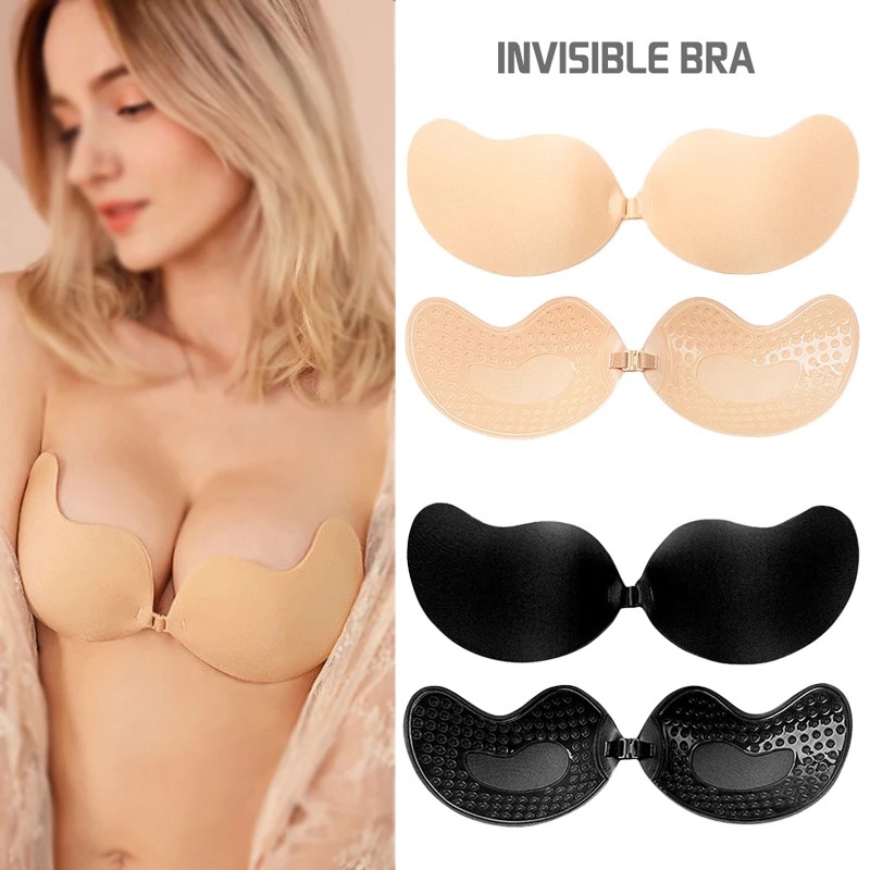 Women Push Up Silicone Mango-shape Self Adhesive Bra / Strapless Sticky  Invisible Push up Silicone Bras / Reusable Breast Covers / Women Beauty  Back