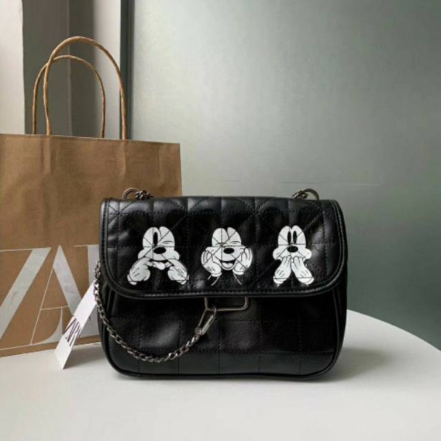 Zara mickey shoulder bag zara x mickey mouse bag zara soft rock mickey mouse