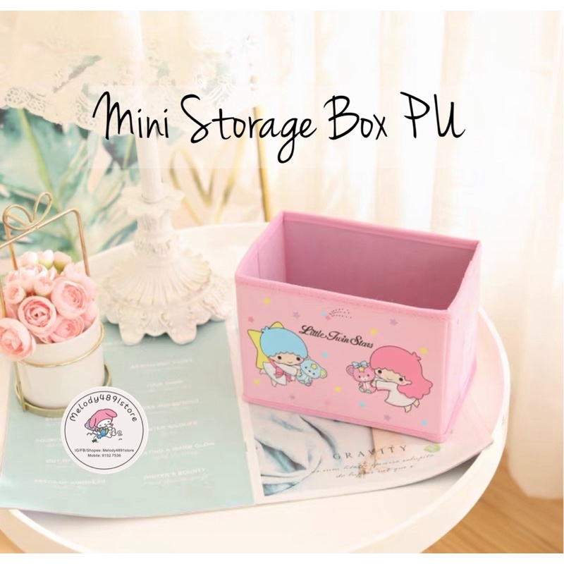 Mini Storage Box PU Leather (Little Twin Stars Cinnamonroll Melody Swan ...
