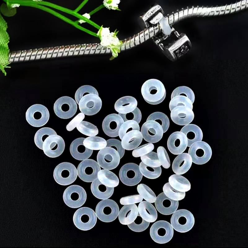 DINGLLY 10pcs/lot Rubber Stopper fit Pandora Charm Bracelet