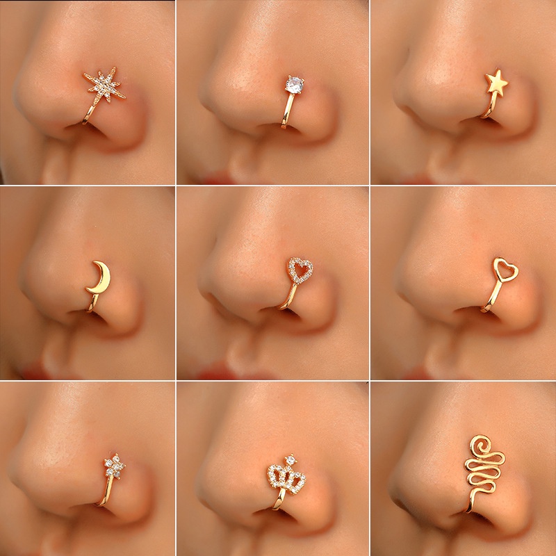 Cute hot sale nostril rings