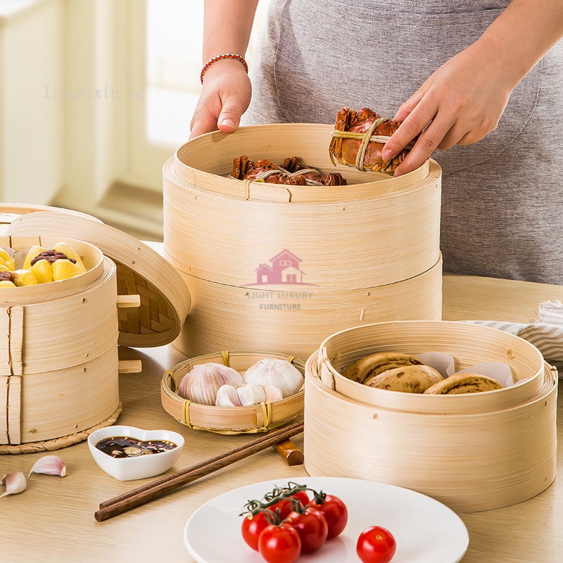 Handmade Bamboo Steamer Deep Heighten Section Household Commercial ...