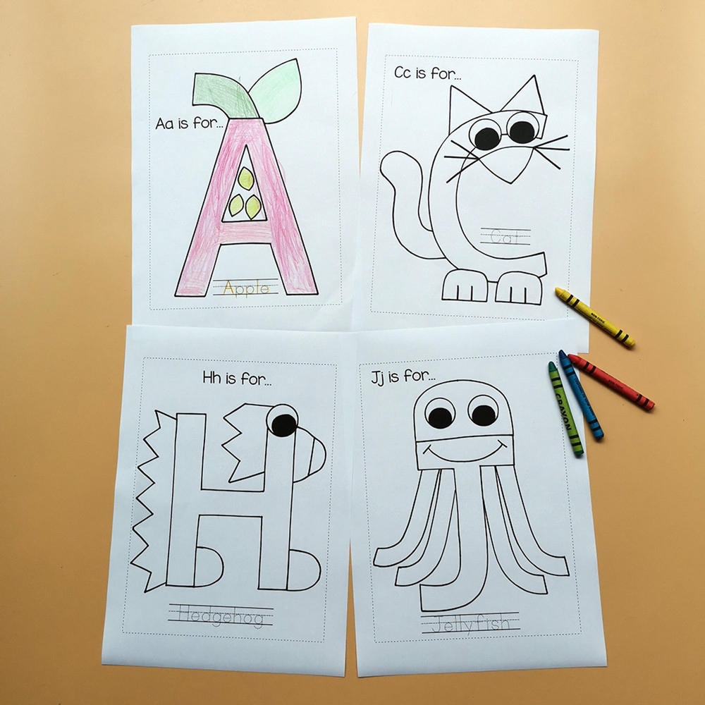 26 Alphabet Letters A-Z Writing Word Worksheets English Homework Game ...