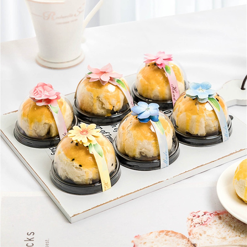 com* 100 Pairs Moon Cake Sealing Adhesive Sticker Flower Print Cake ...