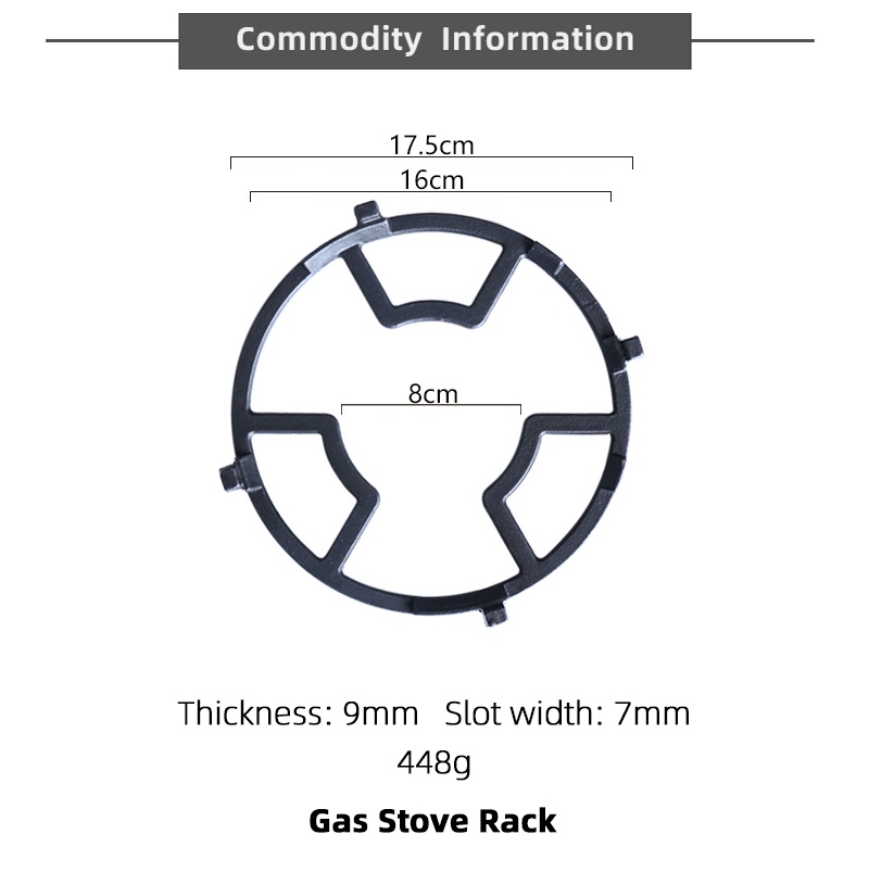SWEEJAR Gas Stove Support Rack Cast Iron Stand Rack for Pot Pan cooker ...