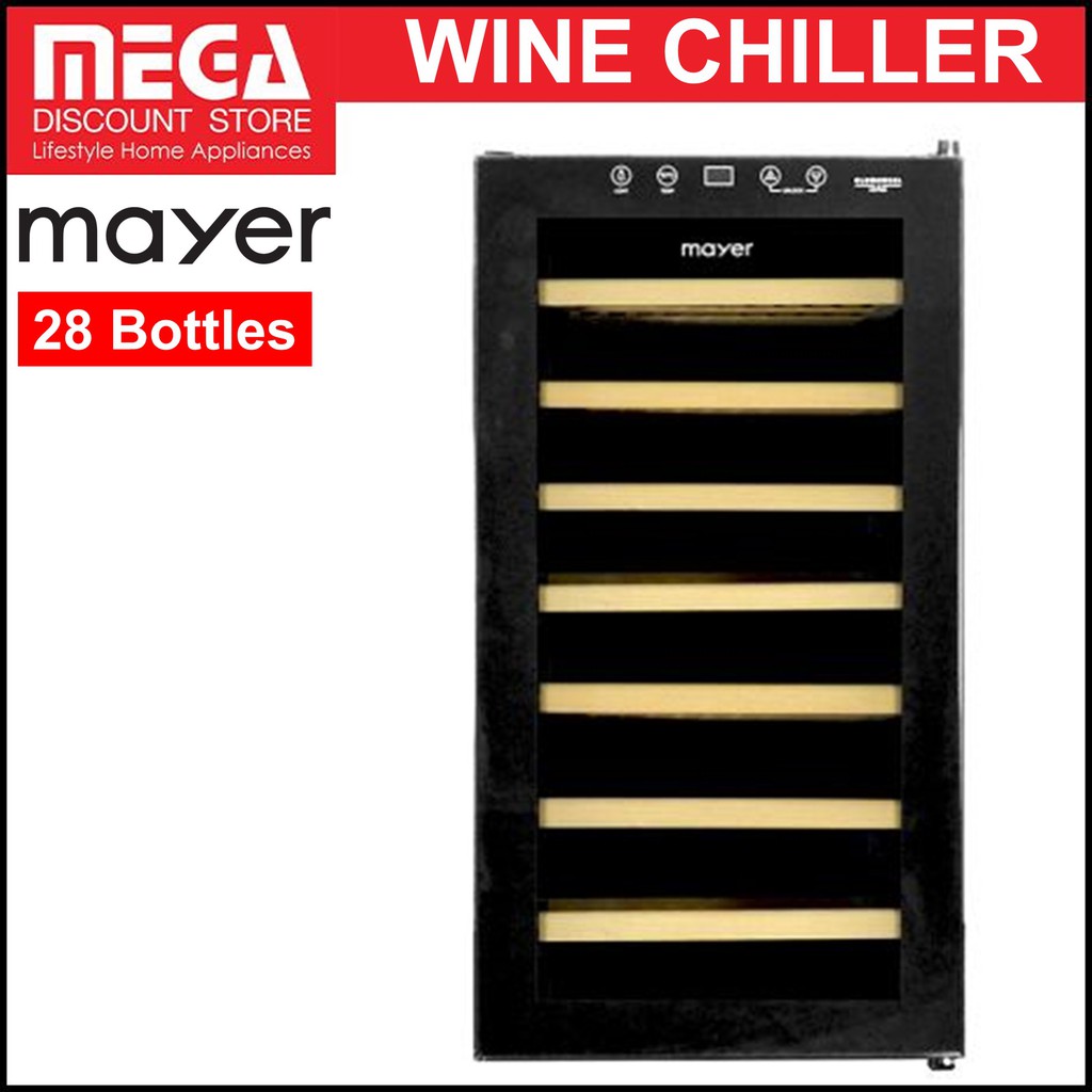 MAYER MMWC28MAG 28 BOTTLES 1ZONE WINE CHILLER + FREE WINE OPENER SET