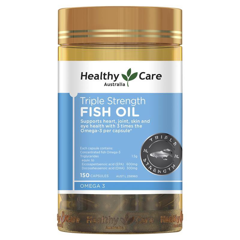 Healthy Care Triple Strength Fish Oil 150 Capsules Oct 2024 Healthy cardiovascular, nervous