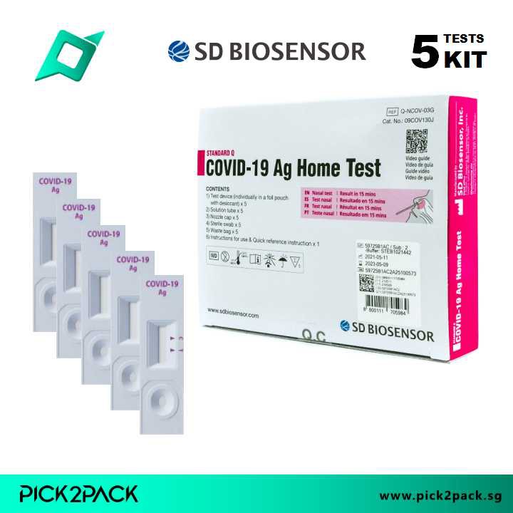 SD BIOSENSOR Standard Q Covid19 AG Covid Test Kit (5 Test Kit