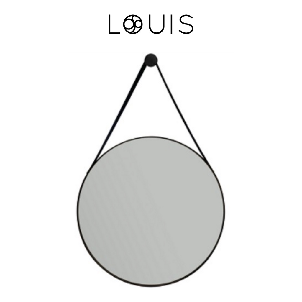 [ LOUIS ] Matte Black Round Vanity Mirror Shopee Singapore