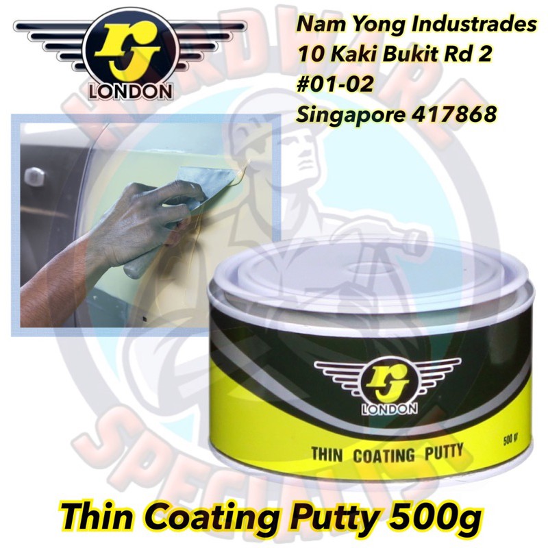 RJ London Thin Coating Putty For Car Body Repair (Metal / Wood Surface)  500g