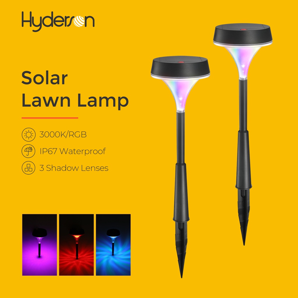 (Buy 1 Free 1) Hyderson Solar Pathway Lights Outdoor Solar Garden Light