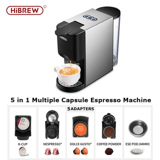 CAFELFFE Coffee Maker 4-in-1 Capsule Coffee Machine 19 Bar Fully Automatic  Small Size Household 0.6L Removable Water Tank Compatible with Universal  Coffee Capsules 1450W