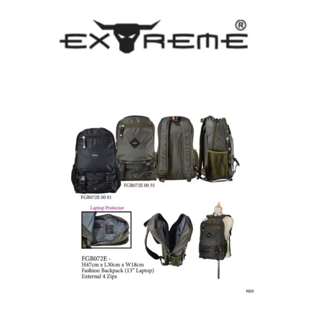 EXTREME Fashion BackPack(FGB072E) | Shopee Singapore