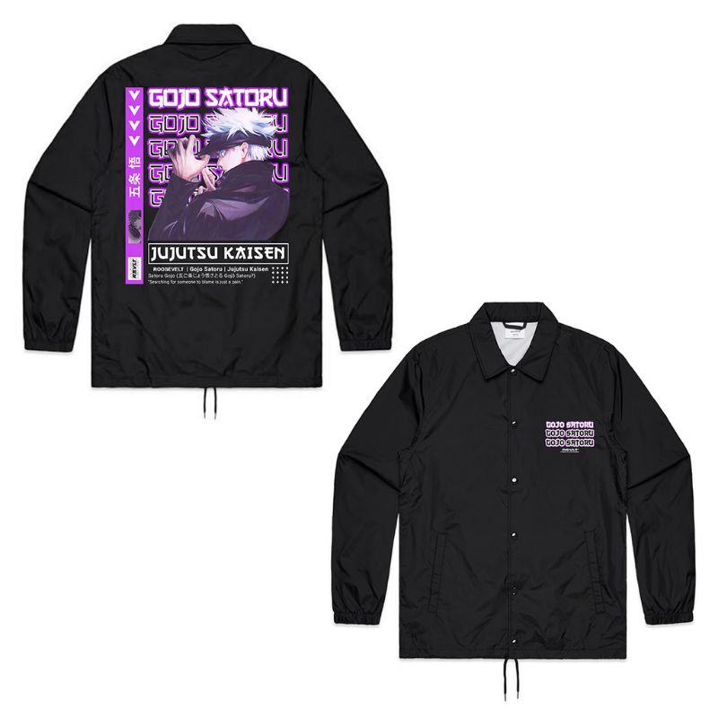 Gojo SATORU COACH Jacket - JUJUTSU KAISEN | Coach Jacket ANIME SATORU ...