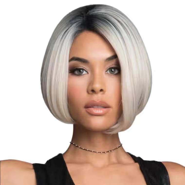 Black and 2024 white yarn wig