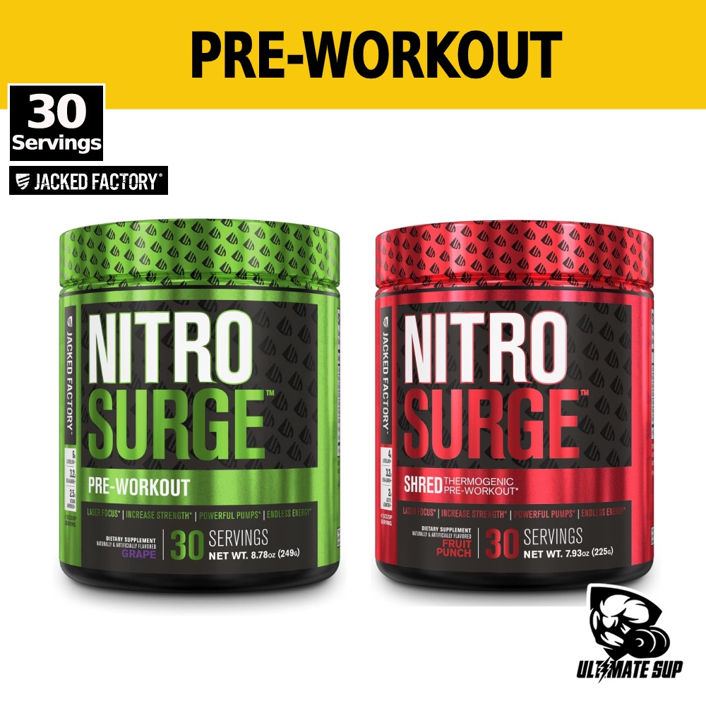 Jacked Factory, Nitrosurge Shred/ Nitrosurge Pre Workout Supplement