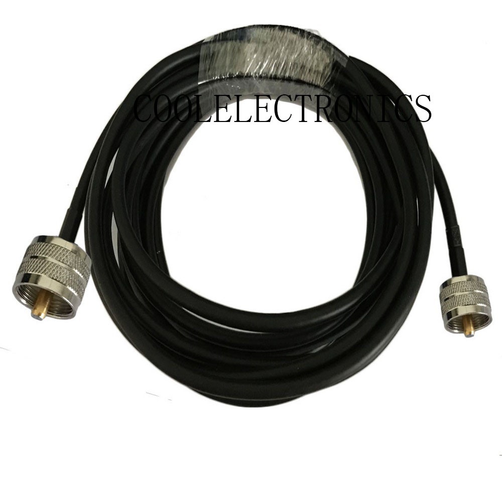 Rg58 50 3 Coaxial Cable Pl259 Uhf Male To Uhf Male Connector Rf Coax