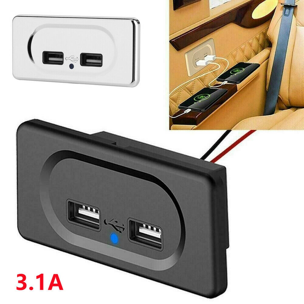 3 Ports 12V RV USB Outlet 45.5W, 2PCS PD3.0 Type-C Quick...
