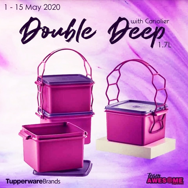 [ TUPPERWARE ] Double Deep with Carolier ( 2 pcs ) | Shopee Singapore