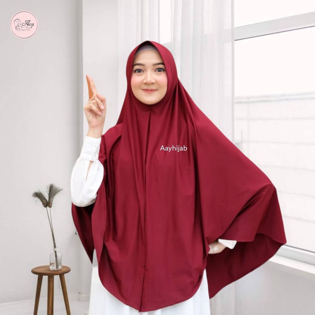 jilbab bergo jersey tasya jumbo / hijab instan jersey jumbo 90 x 100 - Gambar 2