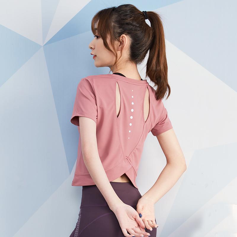 Yoga Clothes Women's Summer Slim-Fit Breathable Short-Sleeved T-Shirt Women Night Running