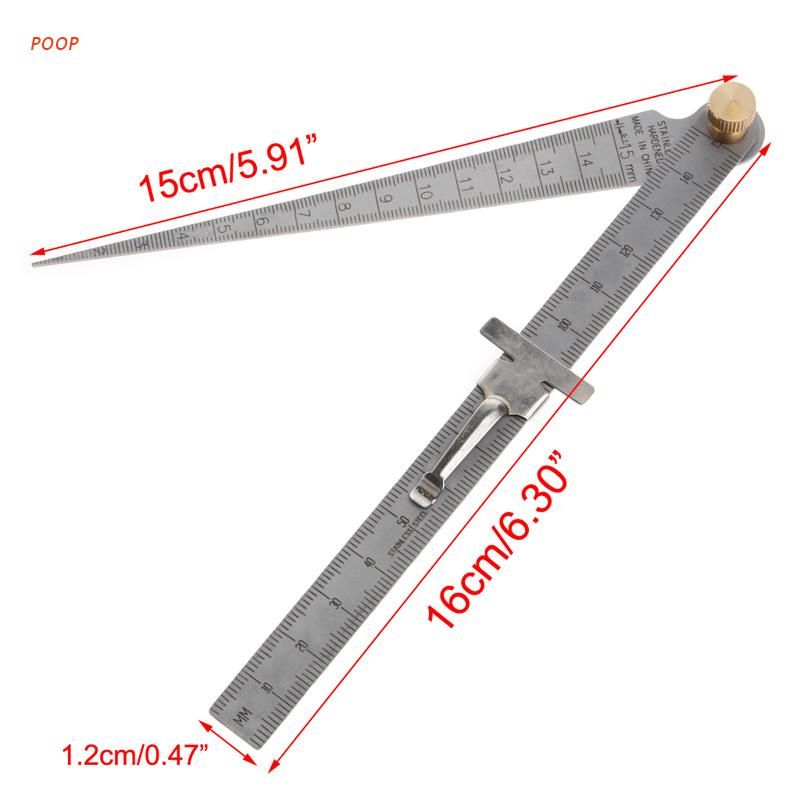 POOP Welding Taper Feeler Bore Gauge Gage Stainless Steel Depth Ruler ...