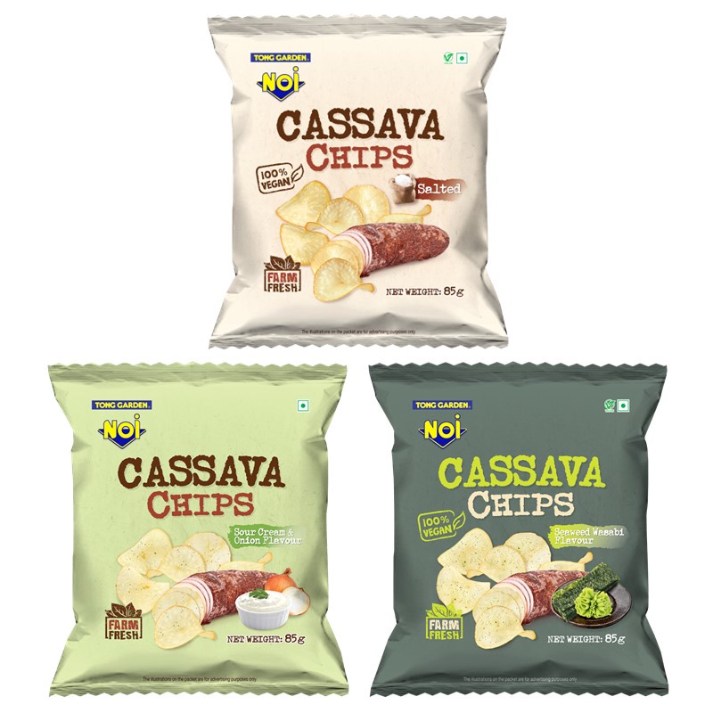 Tong Garden NOI Cassava Chips Assorted Salted / Sour Cream & Onion