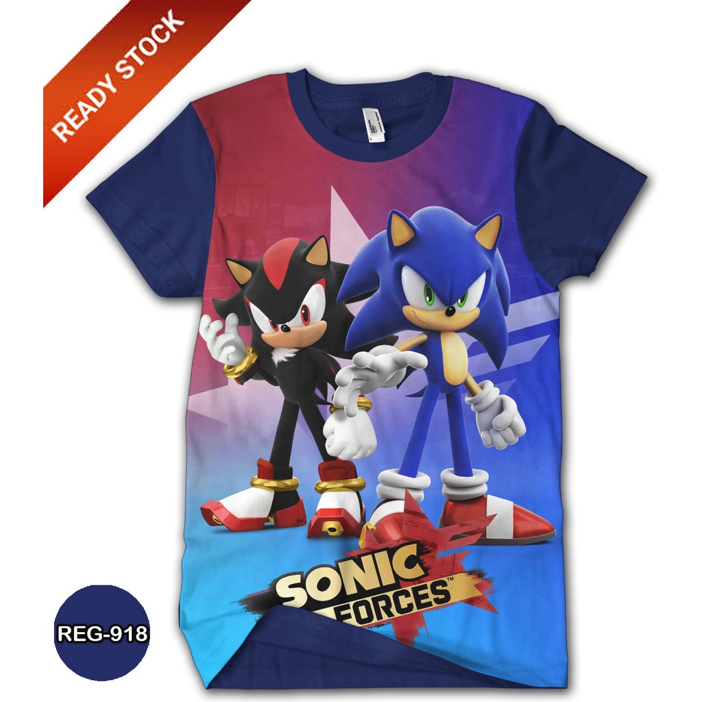 Sonic The Hedgehog And Sonic Shadow T-shirt Kids 3d Game Shirt Reg-918 