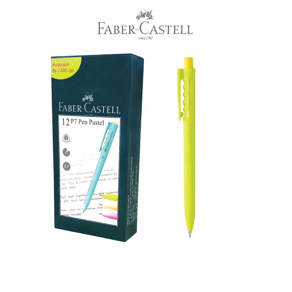 Faber-Castell Ballpoint Pen P7 Pastel 0,7 Black Ink - Gambar 4