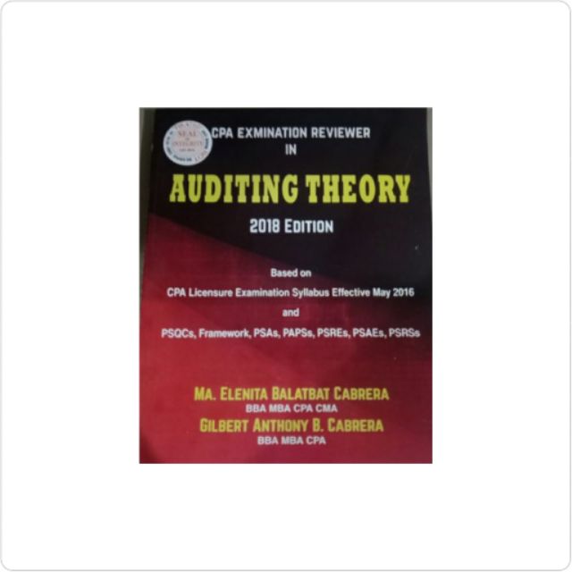 CPA Examination Reviewer In AUDITING THEORY | Shopee Singapore