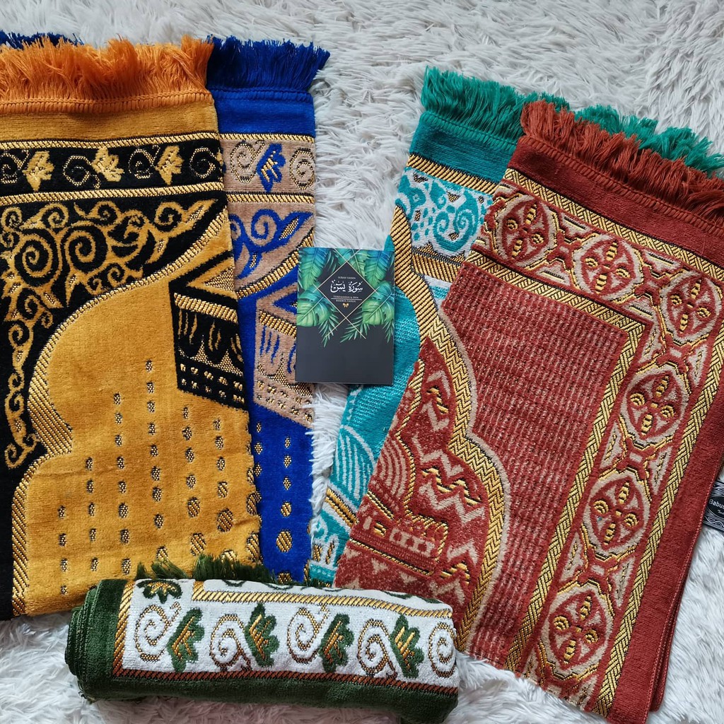 Sejadah Baldu Everydayuse size 110x70cm Giftset mosque Prayermat ...
