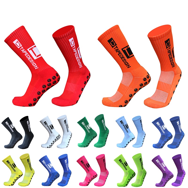 Silicone Suction Cup Anti-Slip Grip TD Fooball Socks Men's and Women's Sports Soccer Socks