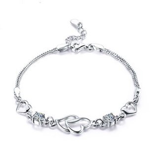 Cute hot sale silver bracelets